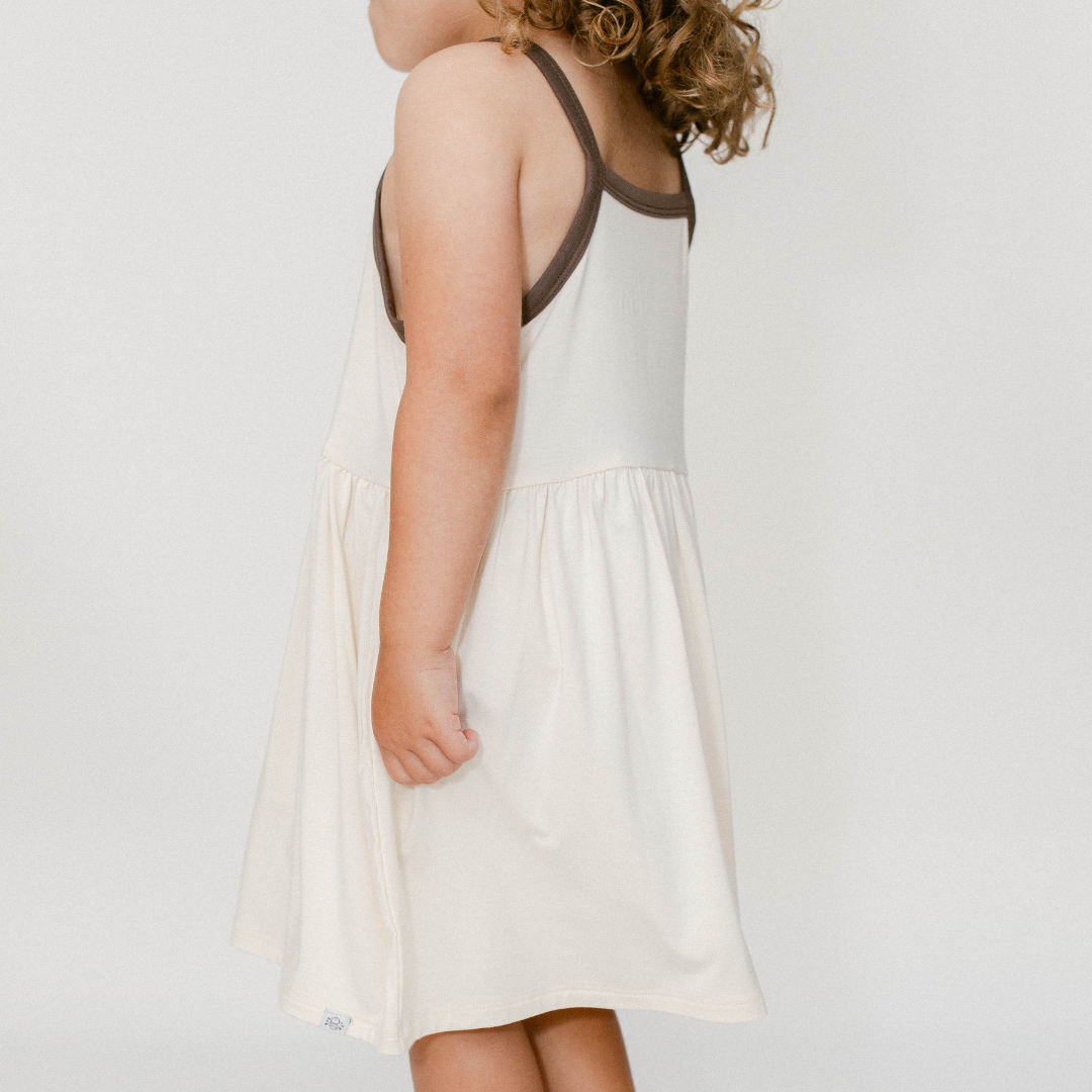 The Willow Strappy Dress in Coconut Cream Coconut Pops The Willow Strappy Dress in Coconut Cream Coconut Pops