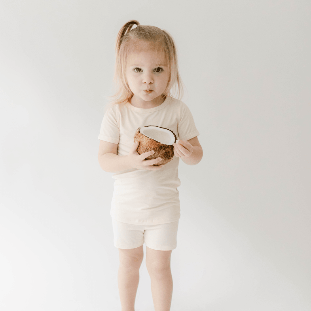 Short Sleeve Madison in Coconut Cream - Coconut Pops