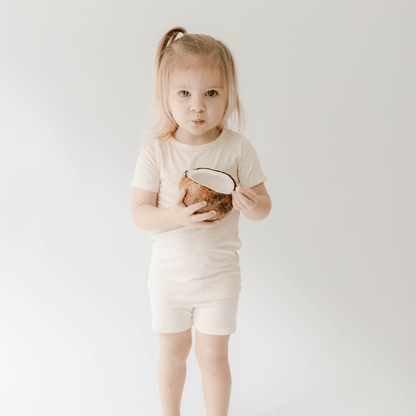Short Sleeve Madison in Coconut Cream - Coconut Pops