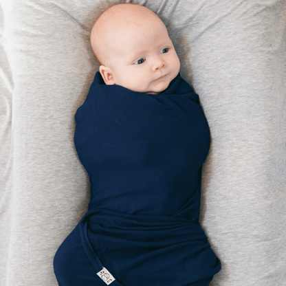 Swaddle in Navy (Ribbed) - Coconut Pops